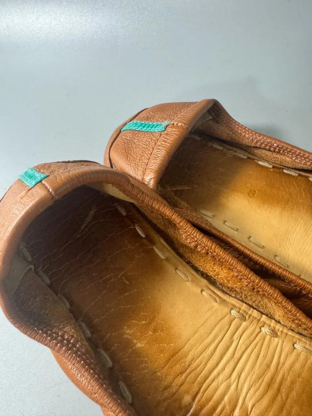 TIEKS THE BALLET FLAT IN CHESTNUT, SIZE 8
